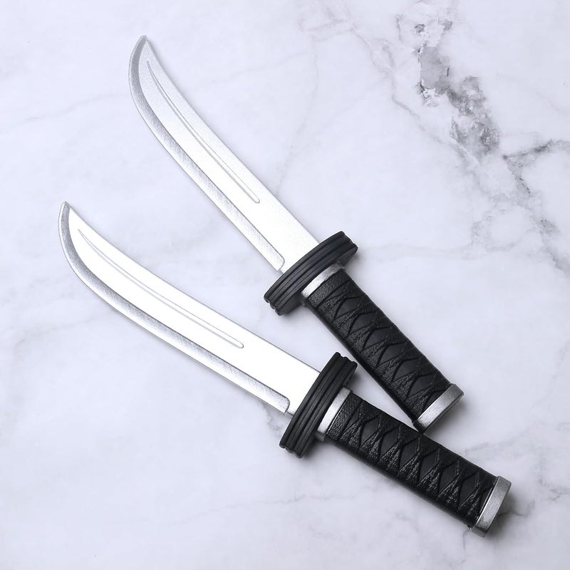 DAYSTART 12.5" PU Foam Training Daggers for Martial Arts Practice, Realistic Fake Foam Swords with Plastic Core for Costume Party Props, 2 Pack - Image 3